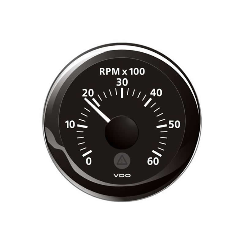 VDO ViewLine Tachometer 6.000 RPM Black 52mm